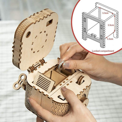 Holz Puzzle 3D Laserschnitt Schatzkiste Modell Kit
