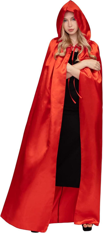 Kapuzen Umhang Halloween Vampir Kostüm Erwachsene Cosplay Rot S