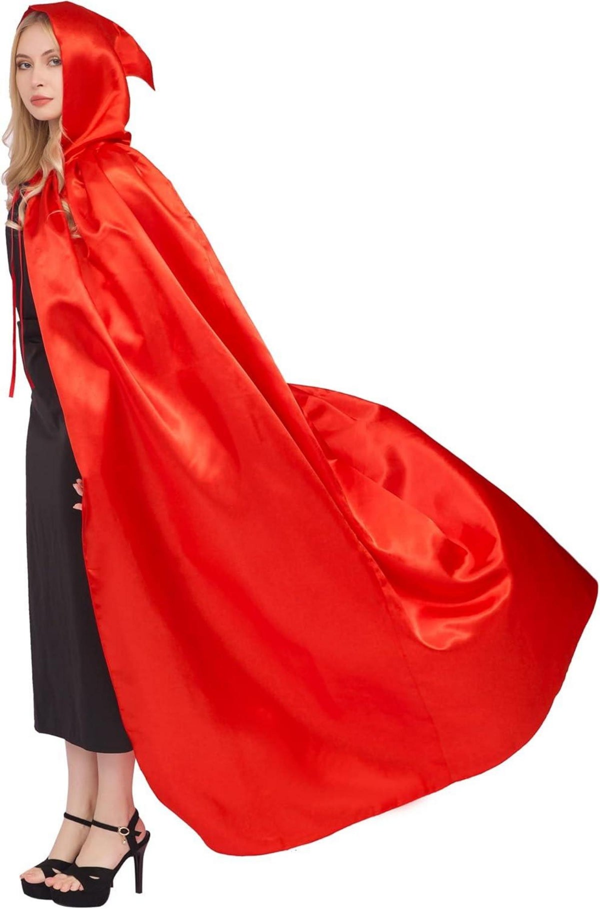 Kapuzen Umhang Halloween Vampir Kostüm Erwachsene Cosplay Rot S