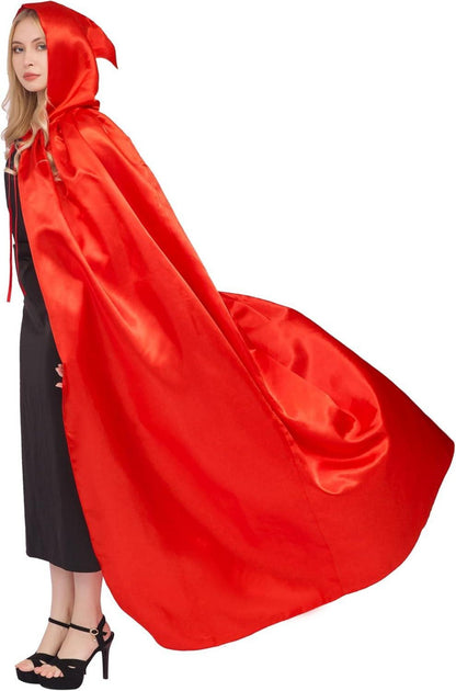 Kapuzen Umhang Halloween Vampir Kostüm Erwachsene Cosplay Rot S