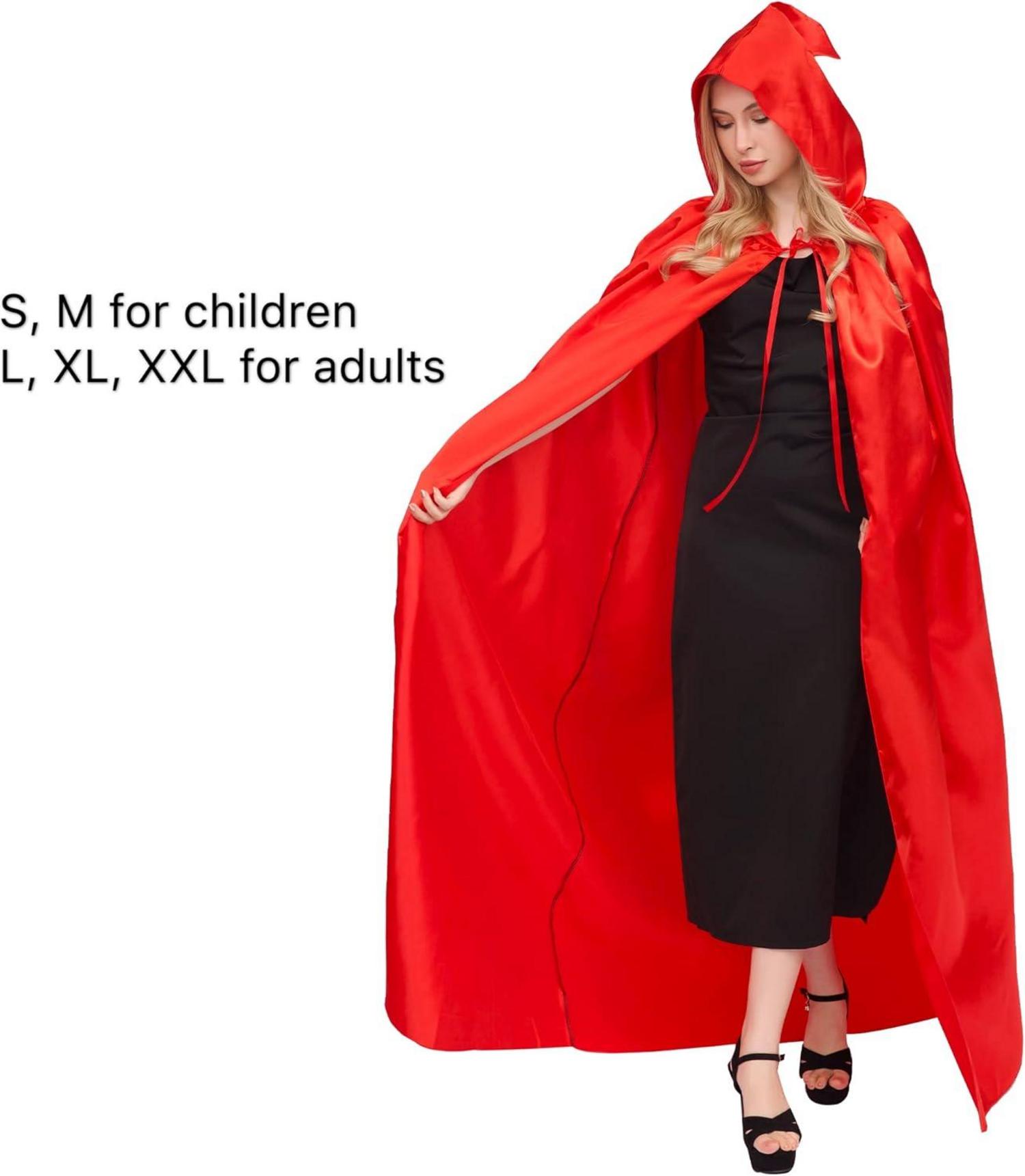 Unisex Kapuzenumhang Halloween Vampir Kostüm Cosplay S/M/L/XL/XXL