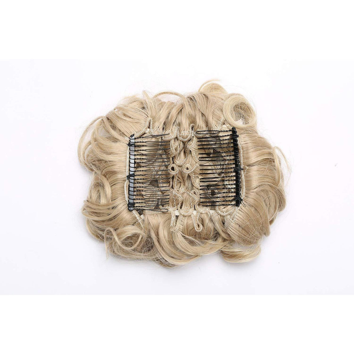 Haarteil Dutt mit Kamm – Sandblond & Bleichblond