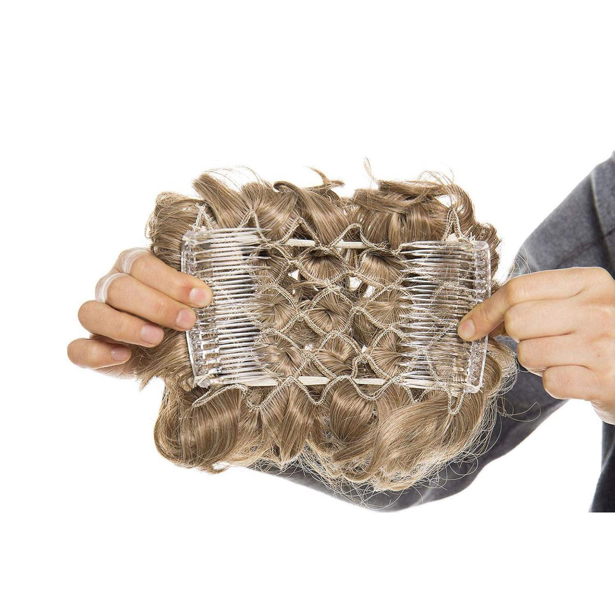 Haarteil Dutt mit Kamm – Sandbraun & Blond