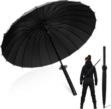 Samurai Schwert Regenschirm Sturmfest Lang Griff 24 Rippen