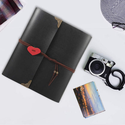DIY Scrapbook Fotoalbum mit Zubehör, Groß in Lederoptik