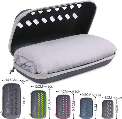 Mikrofaser Handtuch Ultra leicht schnelltrocknend Microfaser Handtuch Grau L 140x70 cm