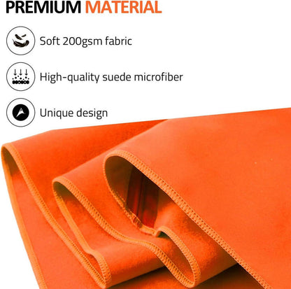 Mikrofaser Handtuch Orange Ultraleicht Strand Badehandtuch XL 180cm