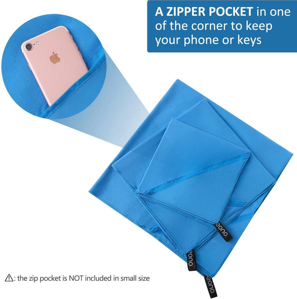 Mikrofaser Handtuch Blau XL 180cm x 90cm