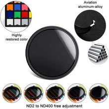 67mm Variabler ND Filter für Canon Nikon Sony DSLR Kamera