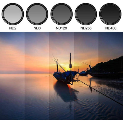 58mm ND Filter Slim Variabler Graufilter ND2-ND400 für DSLR