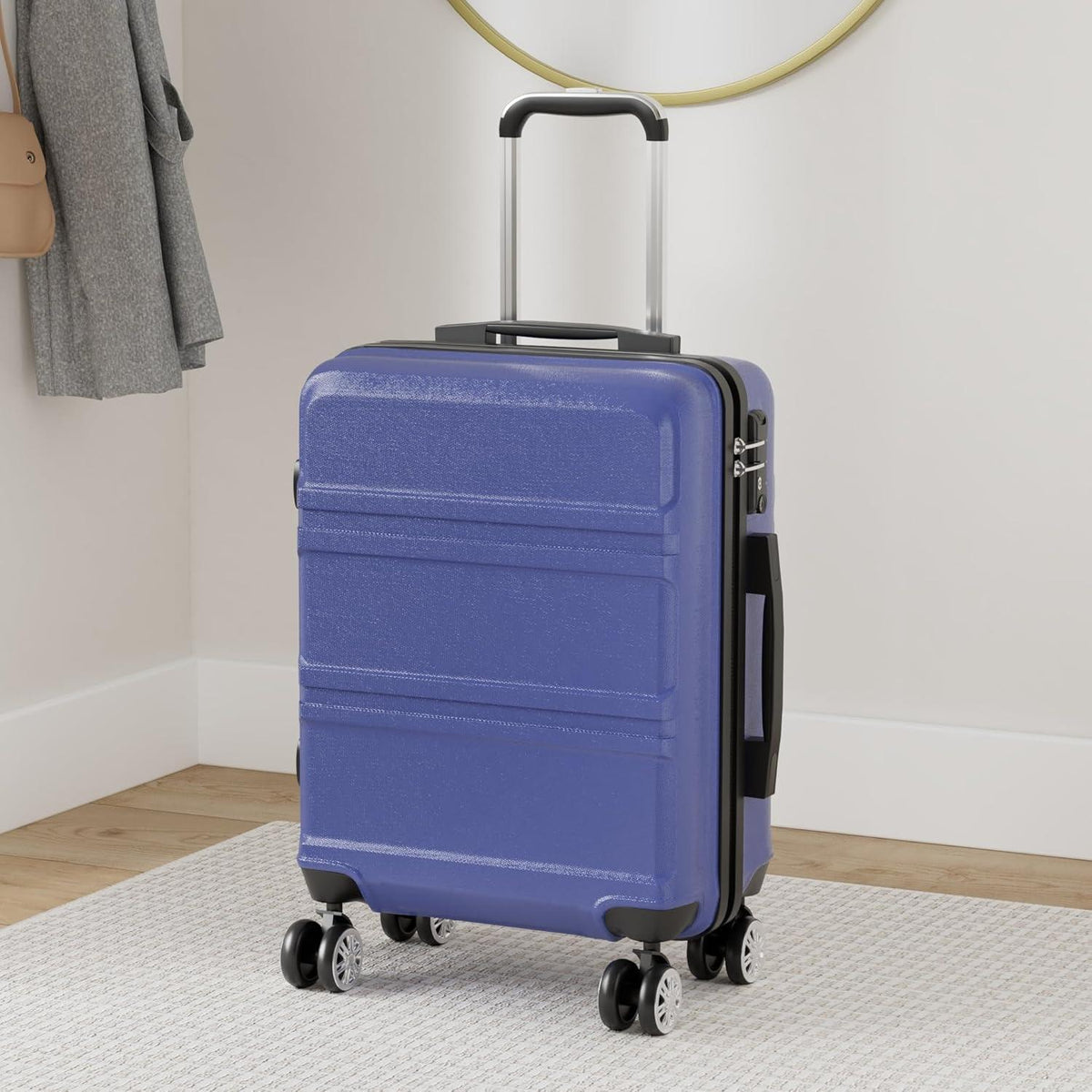 XL Hartschalenkoffer 74cm Dunkelblau mit TSA Schloss