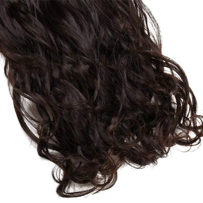 Gewellte Haarverlängerung 43 cm – Mittelbraun, Clip-In