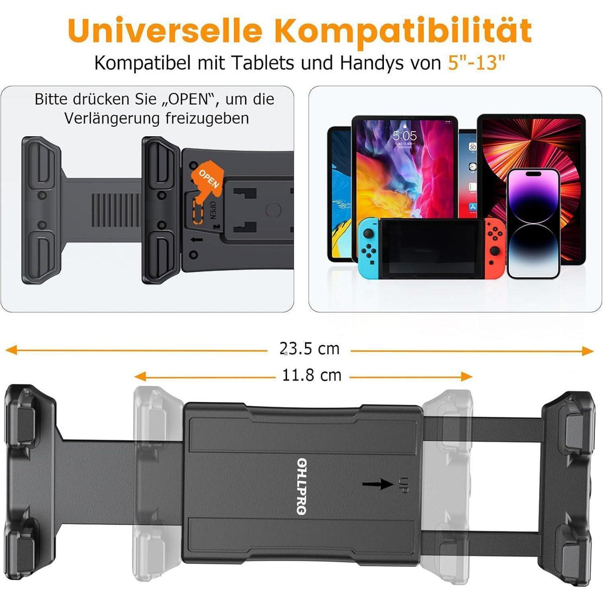 Tablet Autohalterung 360° Drehbar & Verstellbar