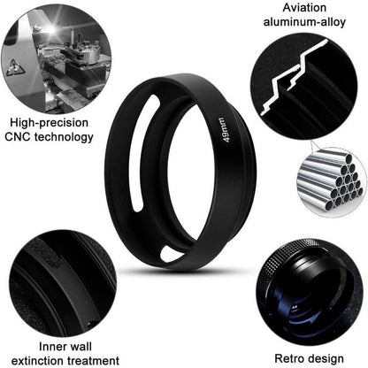 55mm Universal Metall Sonnenblende für DSLR Kamera