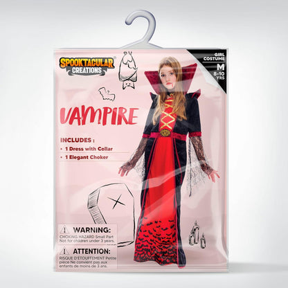 Spooktacular Royal Vampir Kostüm Mädchen Deluxe XL 12–14 Jahre