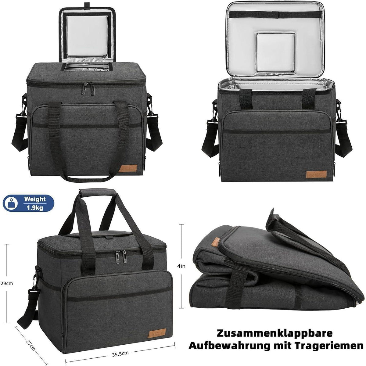 30L Faltbare Kühltasche mit Kühlakkus – Ideal für Picknick & Reisen