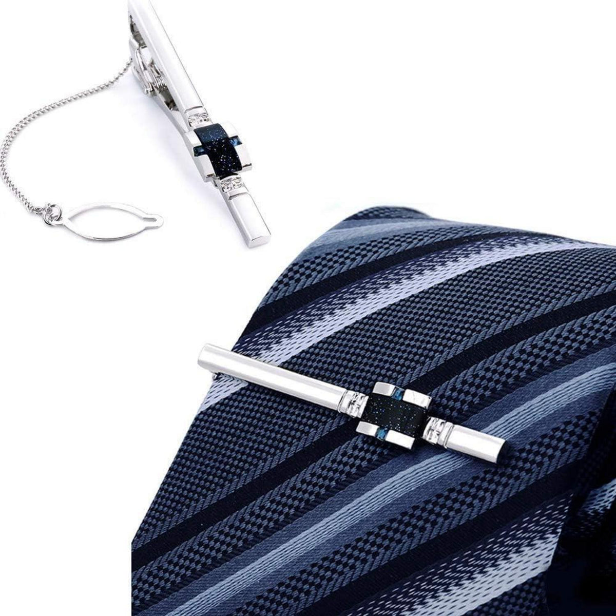 Sternenhimmel Manschettenknöpfe & Krawattenklammer Set Geschenk