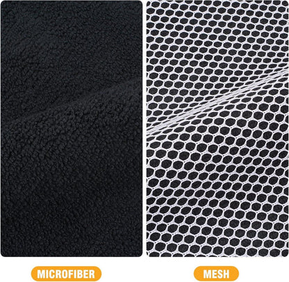 Mikrofasertücher schwarz 30x30cm 12er Pack - Streifenfreie