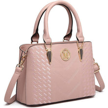 Miss Lulu Damen Handtasche Mittelgroß Rosa Lychee Muster