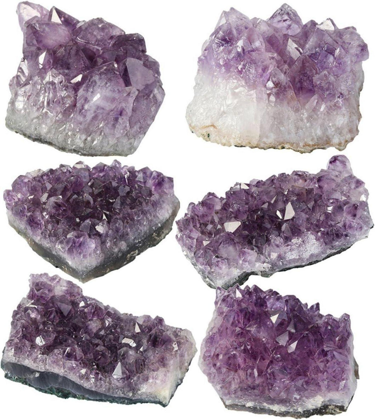 Natürlicher Amethyst Drusensegment Edelstein Kristall Deko 1 Stück 200-300g