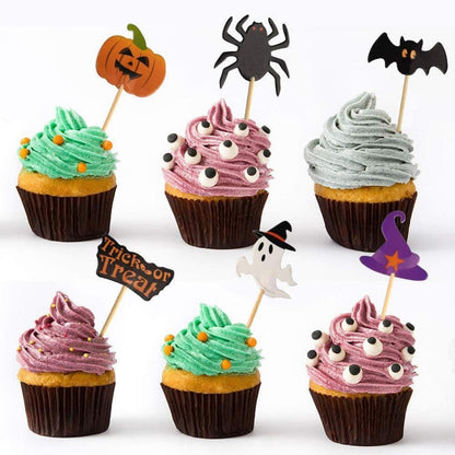 Halloween Cupcake Topper Zahnstocher Markierungsfahnen 60