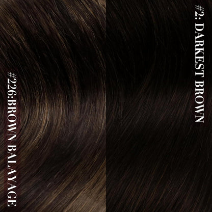 Clip-in Echthaar Extensions Braun Balayage 30cm 80g
