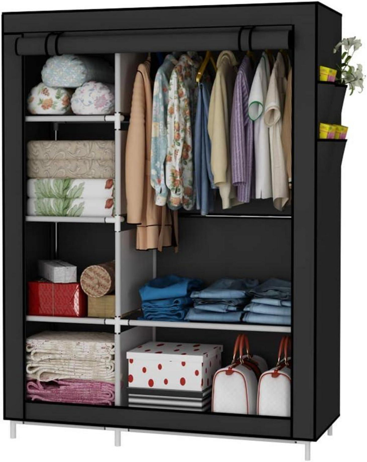 UDEAR Faltschrank Kleiderschrank Wäscheschrank Canvas