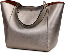 Große Damen Handtasche Kunstleder Shopper Tote Schultertasche