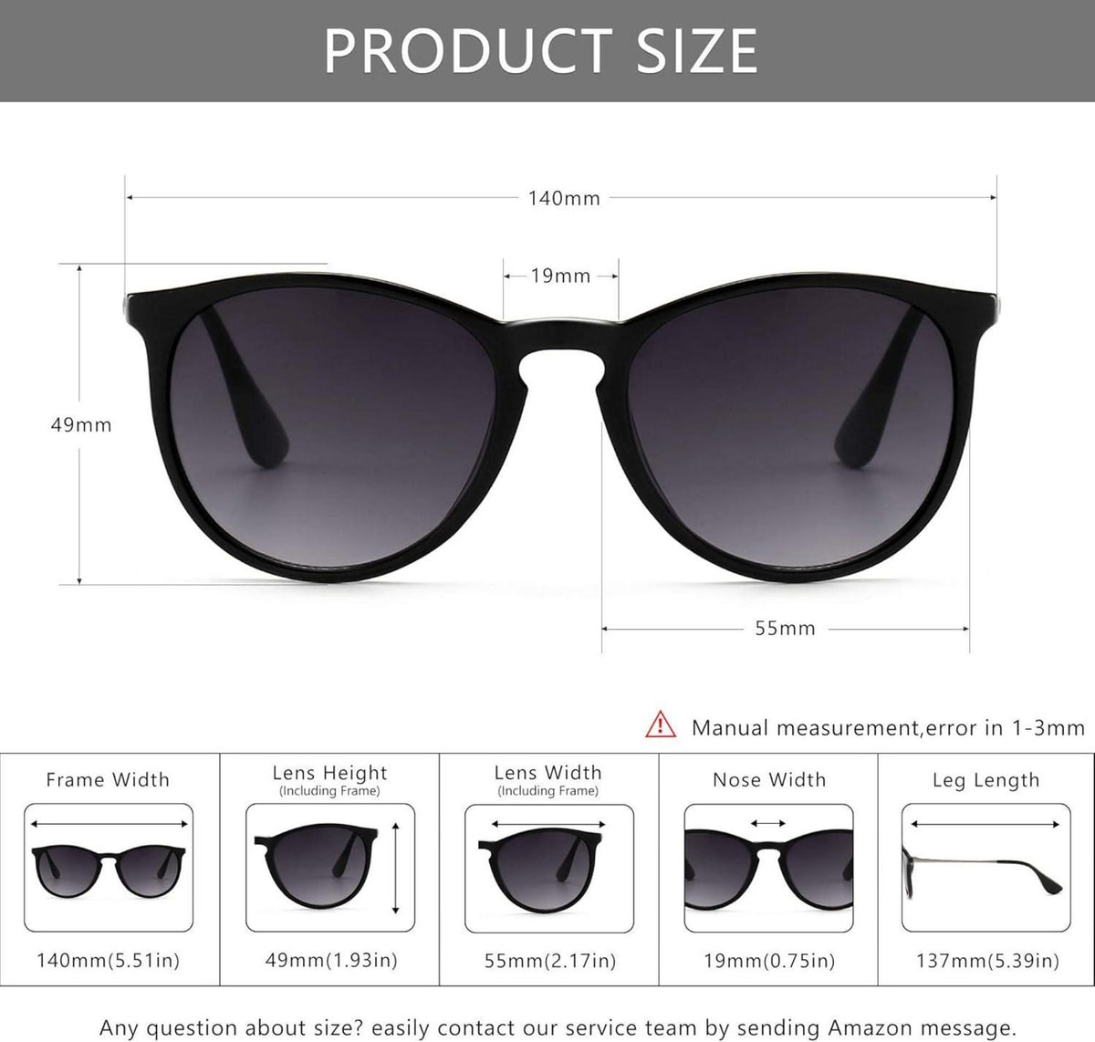 Runde Vintage Sonnenbrille Damen Retro Stil Polarisiert UV400