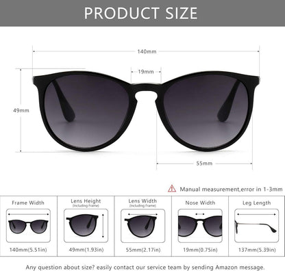 Runde Vintage Sonnenbrille Damen Retro Stil Polarisiert UV400