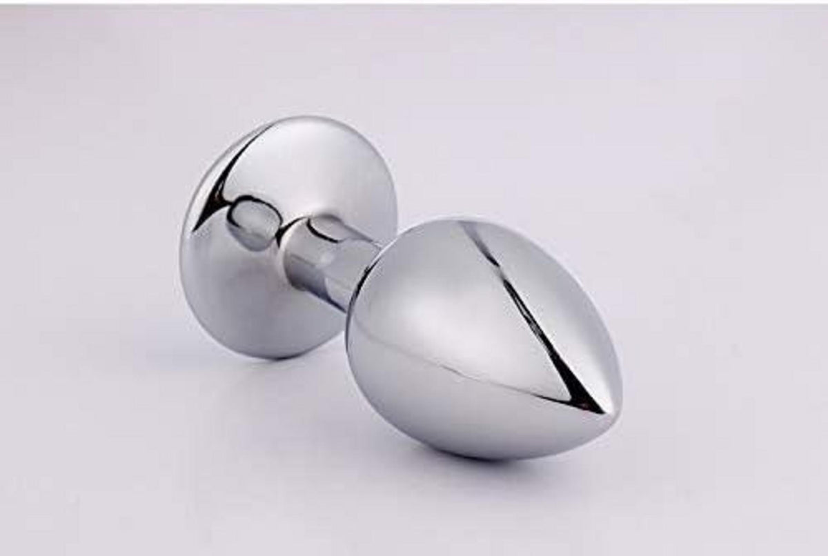 Metall Anal Butt Plug 27mm Weiß - Klein 1er Pack