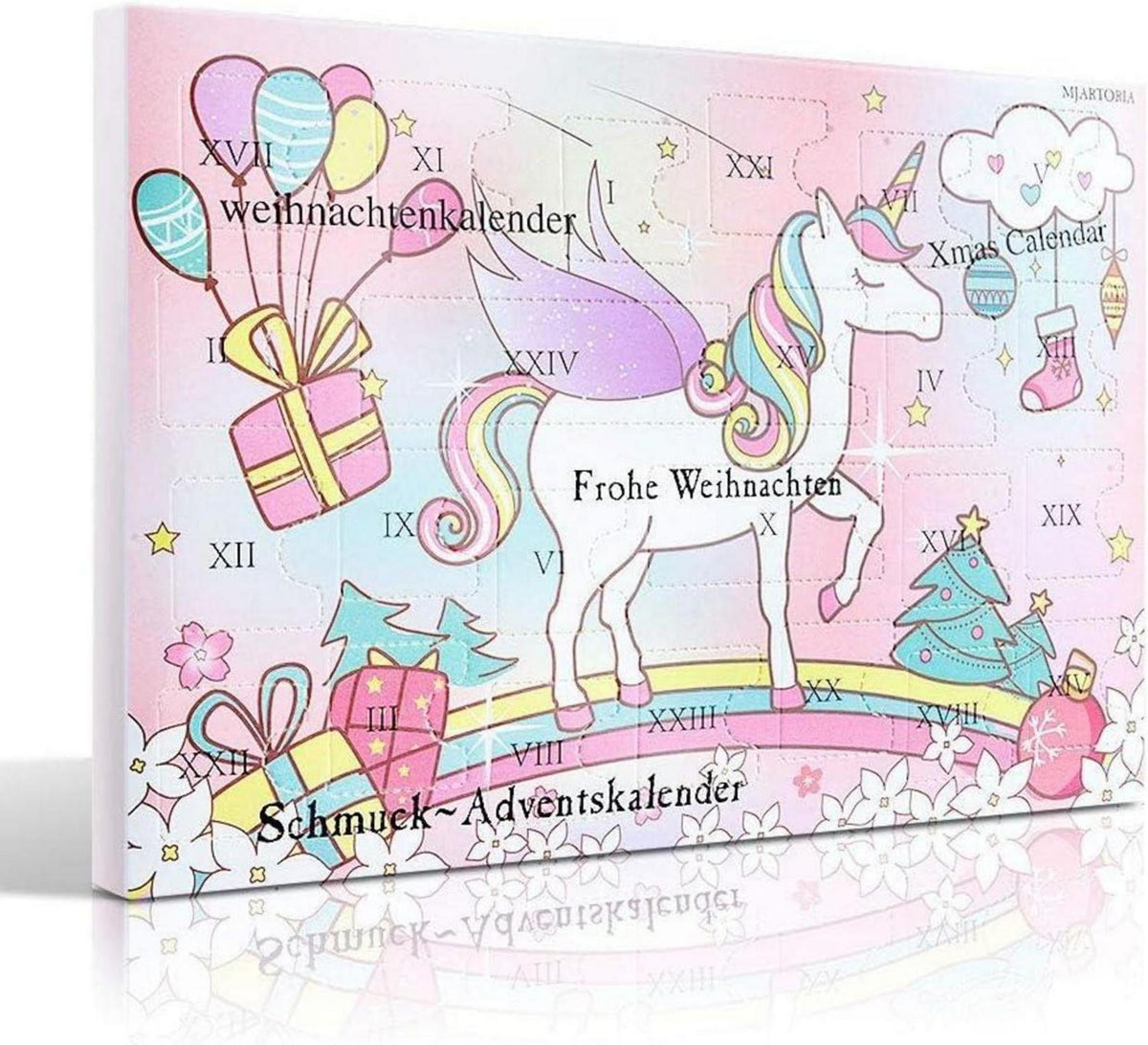 Schmuck Adventskalender 2024 Mädchen Damen 24 Überraschungen Rosa