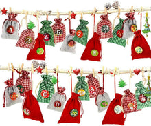Adventskalender Stoffsäckchen zum Befüllen und Aufhängen