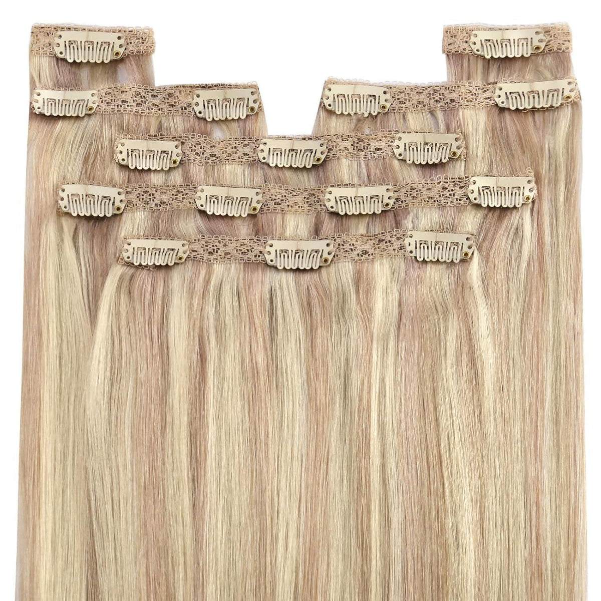Clip-in Echthaar Extensions Blond 45cm – 120g