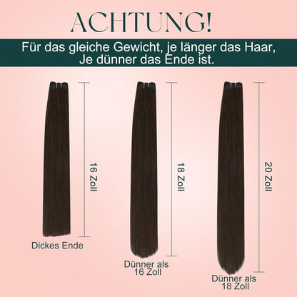 Braun Echt Haartressen Extensions 55cm – Remy Echthaar