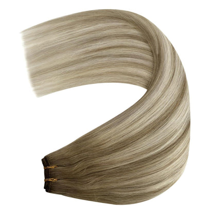 Echthaar Tressen Ombre Blond 35cm – Volumenspendend & Langanhaltend