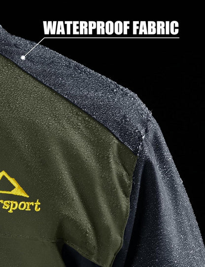 Herren Winter Fleecejacke Skijacke Outdoor Wandern Warm S Armeegrün