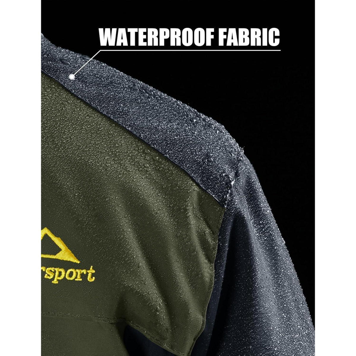 Herren Fleece Skijacke Winter Warm Gefüttert Winddicht Armeegrün