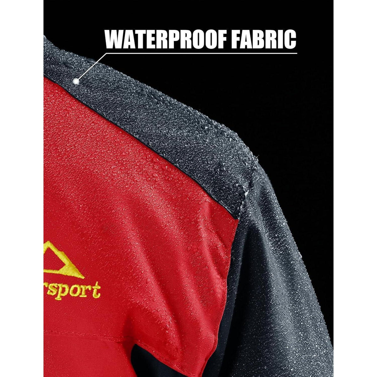 Herren Fleece Skijacke Winter Warm Gefüttert Rot XL