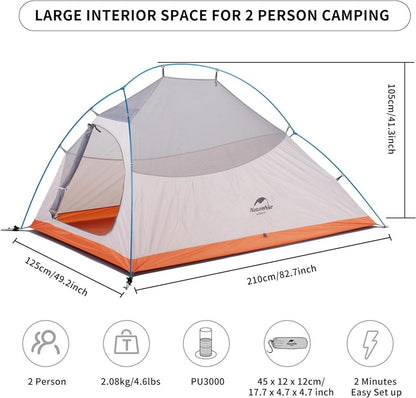 Ultraleichtes Naturehike Cloud up 2 Campingzelt 2 Personen
