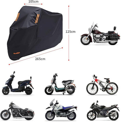 Wasserdichte Motorradabdeckung XXL 210D Oxford Stoff für Harley Yamaha Suzuki
