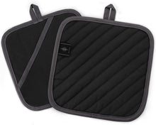 Topflappen Set Waschbarer Schutz Schwarz 20CM Kochen Backen Hände