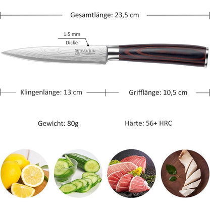 Kochmesser Allzweckmesser 13 cm Profi Küchenmesser Edelstahl