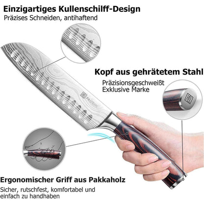 Santokumesser 17 cm Kochmesser aus deutschem Messerstahl