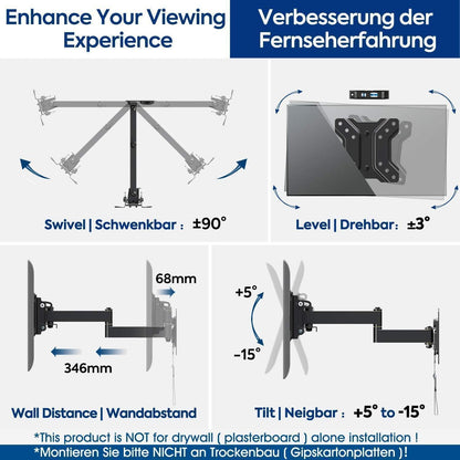 Mounting Dream TV Halterung für Wohnwagen 10-26 Zoll TVs