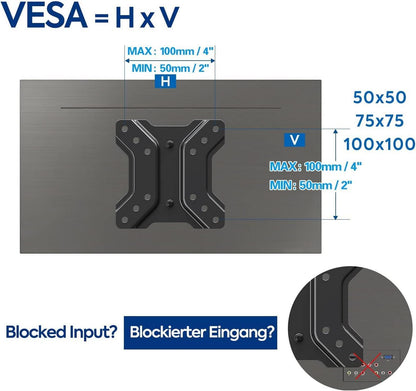 Wohnwagen TV Halterung Schwenkbar Neigbar 10-26 Zoll VESA 50x50-100x100mm bis
