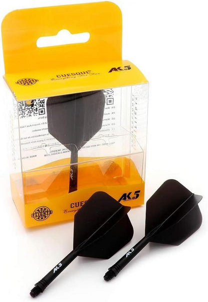 CUESOUL Dart Shafts and Flights Set Standard Shape Black 3