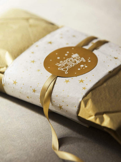 Gold Metallic Seidenpapier 50x70 cm - 25 Blatt - Geschenkverpackung DIY