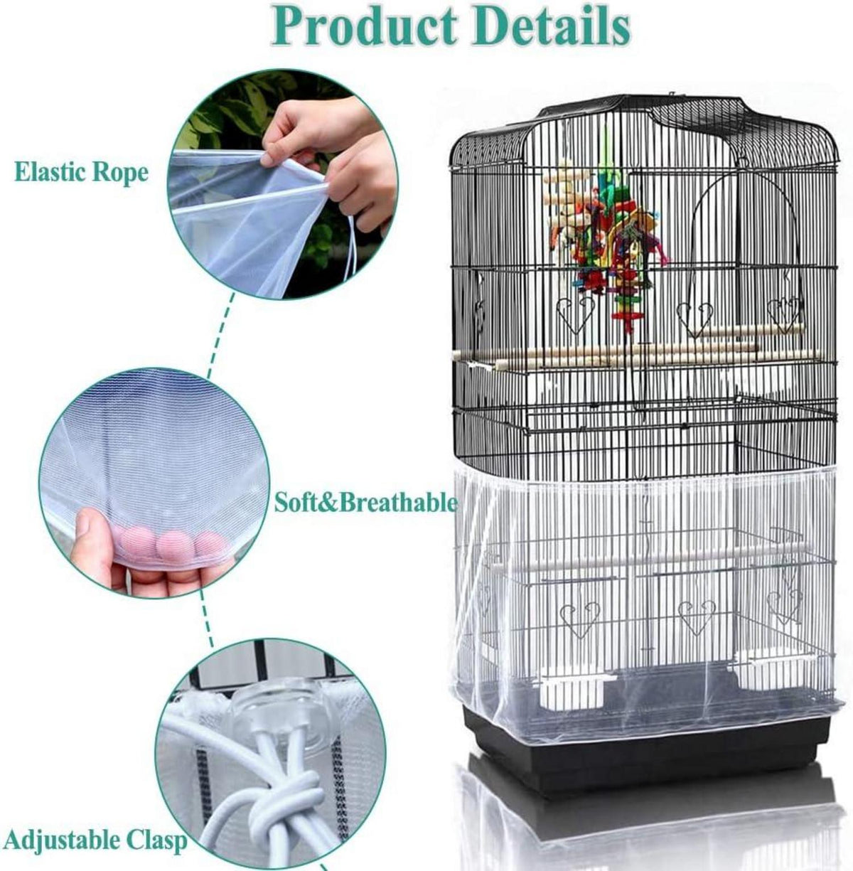 Vogelkäfig Netzschutz Nylon für Papageien