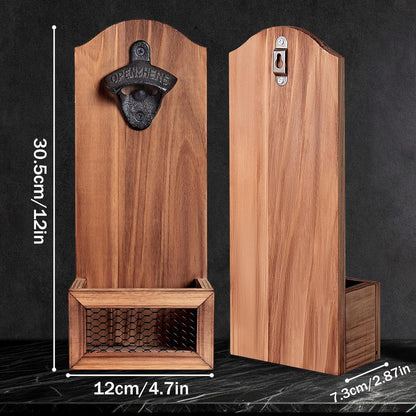 Goldmiky Hölzerner Flaschenöffner Wand Vintage für Bar Küche